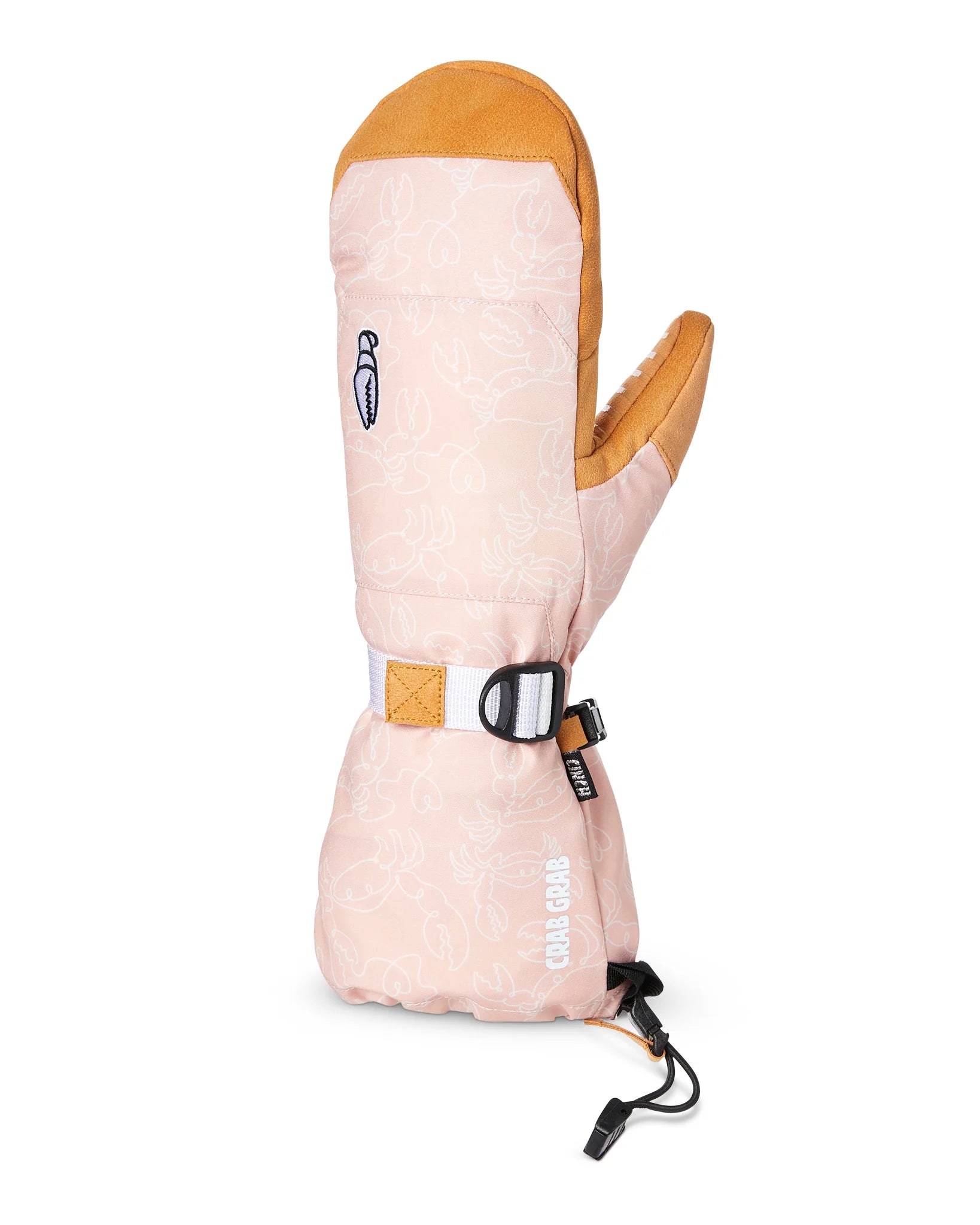 Year-End Clearance Crab Grab Cinch Mitten Crab Doodle Pink