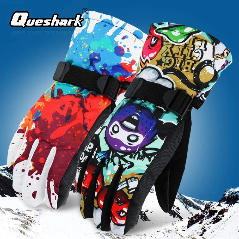 Steals and Deals QUESHARK -30 Degrees Warmest Ski Gloves - Womens