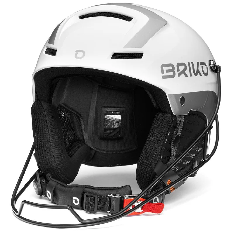 Overstock Clearance Briko Slalom Helmet White/Silver