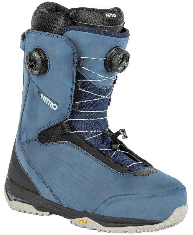 Crazy Deals Nitro Chase BOA Mens Snowboard Boots Blue Steel
