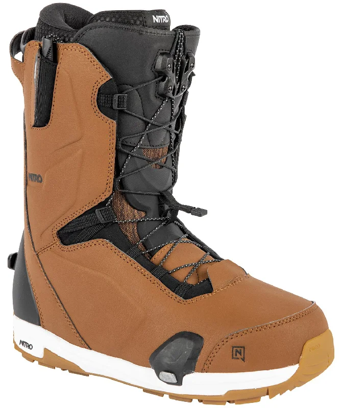 Now or Never Nitro Profile TLS Step On Mens Snowboard Boots Brown