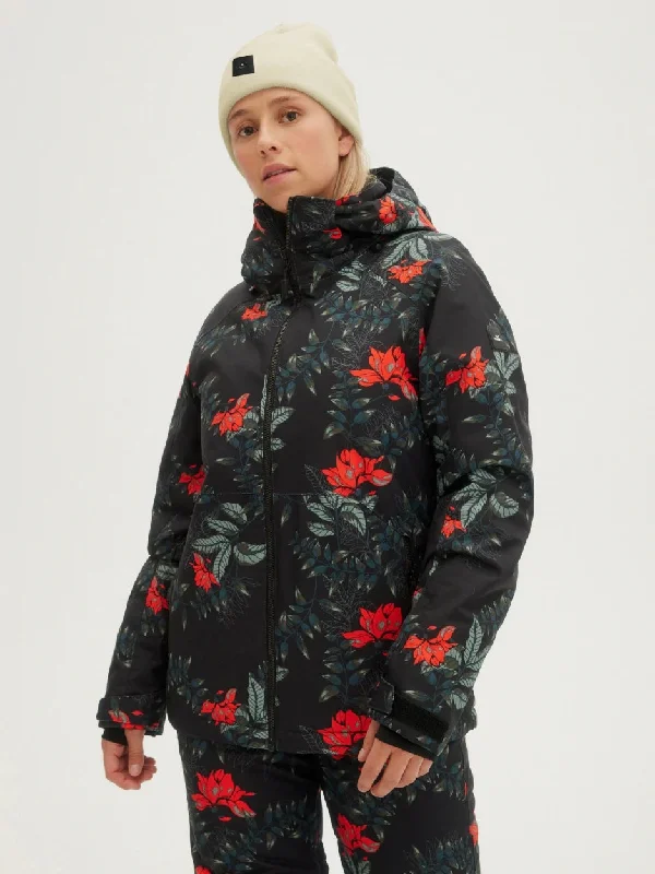 Deal of the Day ONeill Adelite Womens Jacket Black Print / Green